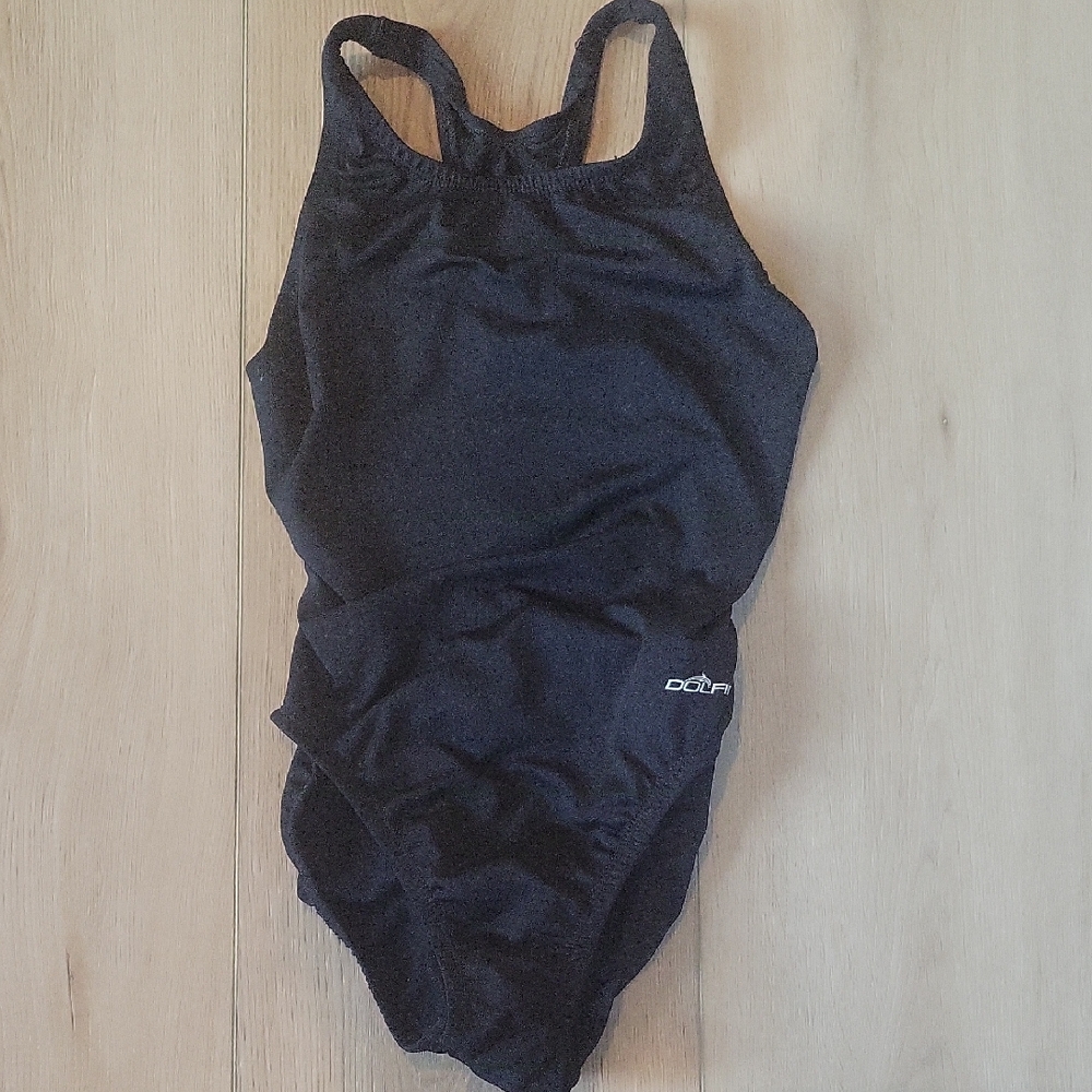 Dolfin Black Racerback One Piece Swimsuit